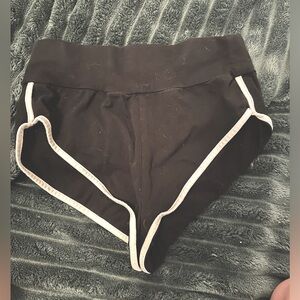 Black shorty shorts